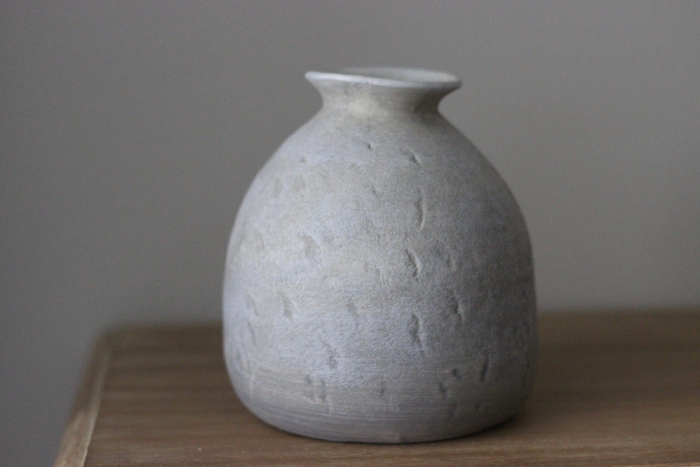 Rustic Textured Grey Vase